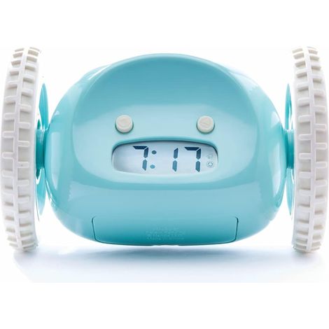 , Réveil Matin Roulant (Le Originale) Tres Fort pour Le Gros Dormeurs (Robot Clockie pour Le Chambre Adultes et Les Enfants) Cool, Amusant, Sauteur, Chasse, Fuir, Bouge, Qui Roule (Bleu) (1/5)
