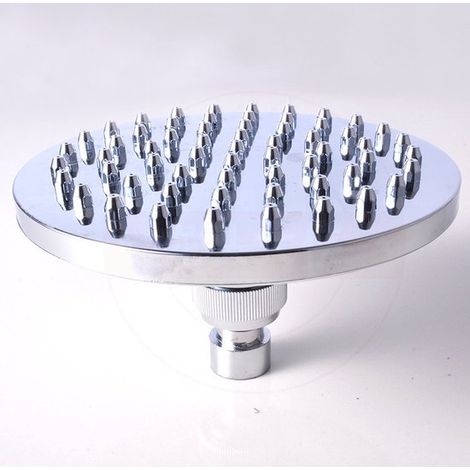 Pommeau de douche pluie - ø 10 cm - Pommeau de douche - Pommeau de douche pluie - ABS - argent - chrome poli - douche de tête - rond - 1/2 pouce - Pommeau de douche pluie (1/5)