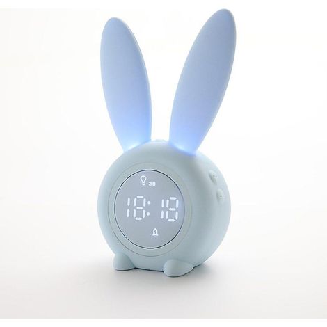 Réveil enfant, réveil lumineux enfant, réveil enfant lapin mignon, lampe de chevet créative, fonction snooze (1/5)
