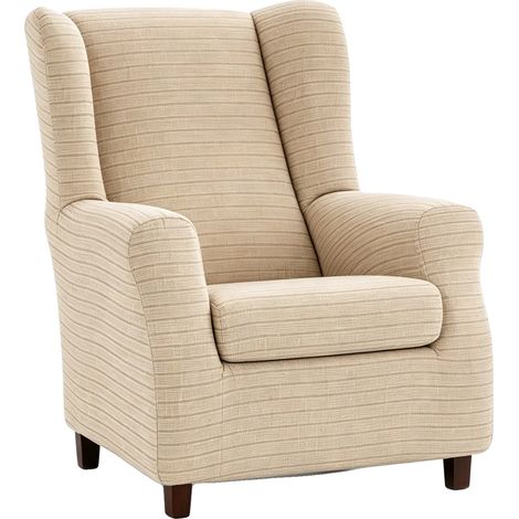 Housse de Chaise, Mélange Coton-Polyester, Design Antidérapant, JAUNE (1/2)