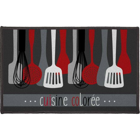 Tapis de Cuisine "Cuisinette" 50x80cm Gris