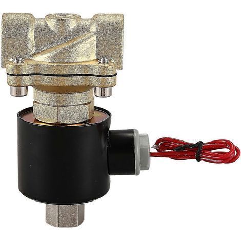 Électrovanne pneumatique en laiton DN15 1/2 pouce normalement ouverte, 220 V, pour eau, huile et gaz (1/5)