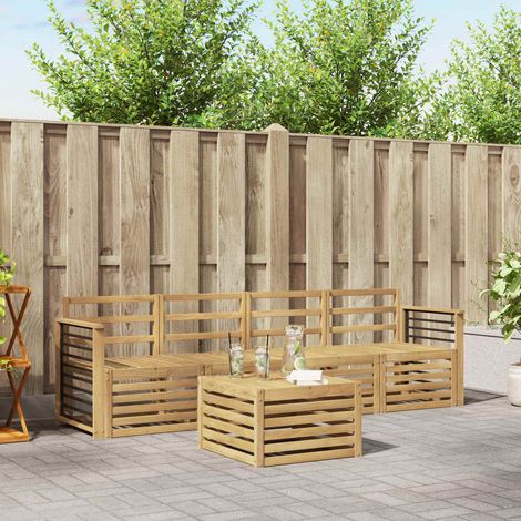 vidaXL Conjunto de sofás de exterior 5 uds. (1/5)