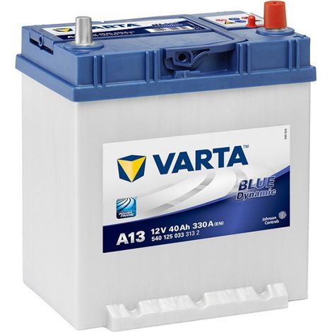 Varta – Batterie de démarrage 12V 40Ah – CCA 330A – Technologie classique CA/CA – Polarité plus à droite – Dimensions 187x140x227mm