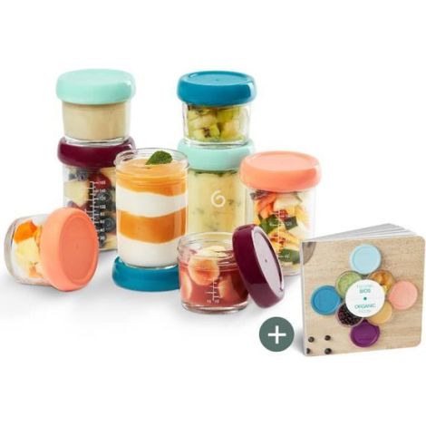Babymoov Babybols en verre - Multiset - Pots de conservation hermétiques 4x100 ml + 4x220 ml (1/5)