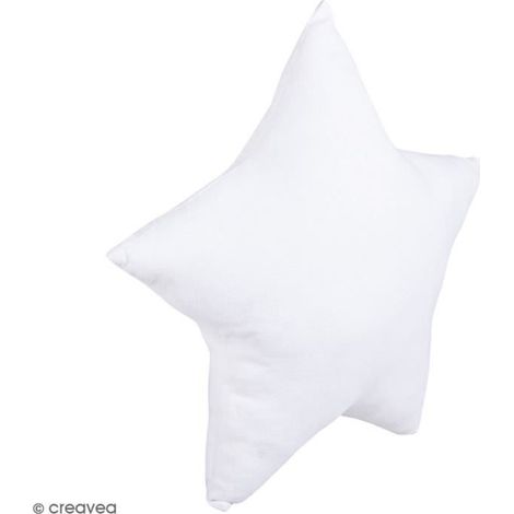 Housse de coussin - Etoile - 33 cm - Blanc - Carré - Classique - Intemporel (1/3)