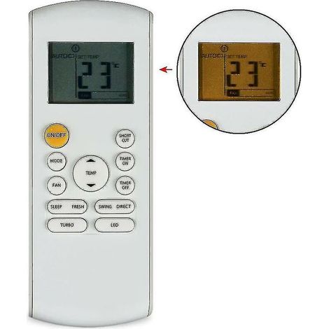 Télécommande de climatiseur pour climatiseur Beko Midea Rg57k7(b)/bgef/rg57a1(b)/rg57b(b)/bge (1/5)