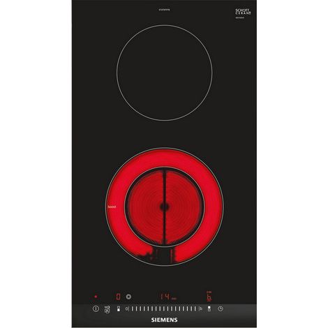 domino vitrocerámica 30cm 3500w negro - ET375FFP1E - Siemens -