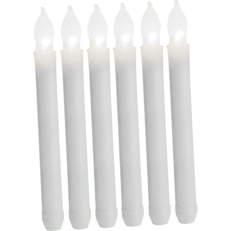 6pièces Bougies LED sans Flamme Lot de Bougies Coniques à (1/5)