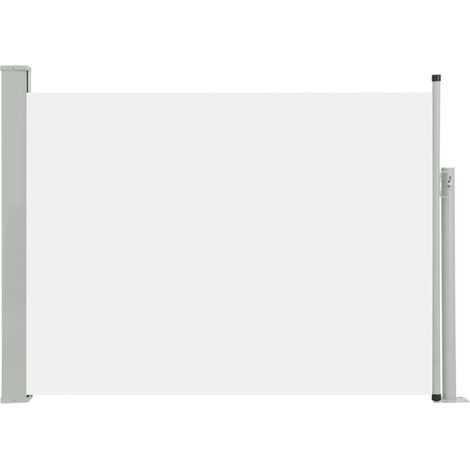 Tenda da sole parasole laterale retrattile per patio giardino terrazza balcone schermo di protezione visiva 120 x 500 cm crema 020007223
