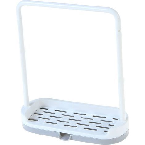 Gancho para baño, estantes de almacenamiento para encimera de cocina, toallero, organizador de desagüe para baño doméstico (gris) (1/5)