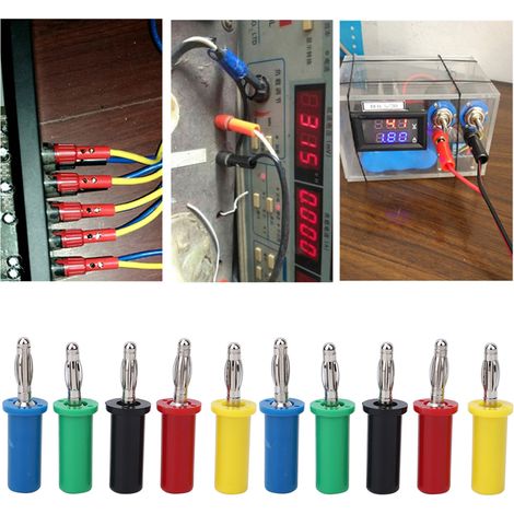 10 fiches bananes, connexion à souder intégrée, tête de fiche banane 4 mm, 30-60 V, 32 A (1/5)