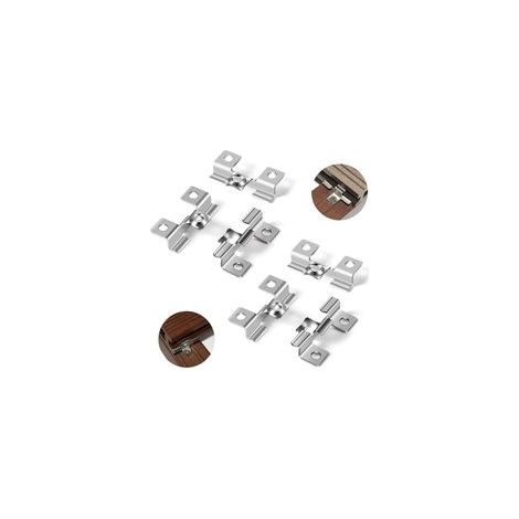 100 Clips WPC en acier inoxydable Clips de fixation pour terrasse 8mm Clips de fixation pour terrasse en composite Fixation invisible Plage de serrage 8 mm, Argent