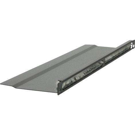 Panel organizador de cables Lanview de 1/2U y 19" de largo con acabado negro cepillado, RAO215BL