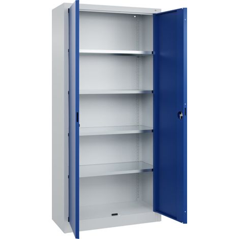 C+P Armoire d'atelier Basis PLUS, 1950x930x400mm, 7035/5010 (1/5)