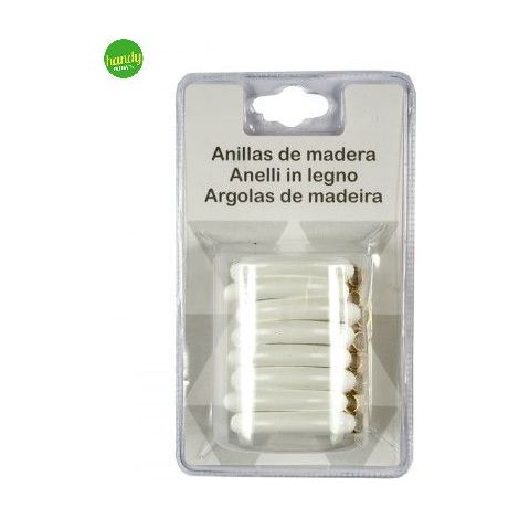 KD Anello in legno Bianco 8pz