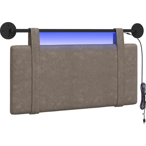 Hanging Headboard Grey Antique PU vidaXL