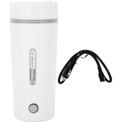 Bouilloire électrique rapide, contrôle intelligent, sécurité anti-surchauffe, 350 ml, mug chauffant isotherme portable, blanc, 12 V, 80 W (1/5)