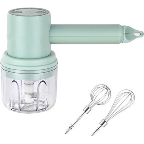 Batteur électrique sans fil, mixeur plongeant rechargeable USB à 3 vitesses pour purée de bébé, fouet électrique portable, mini batteur sans fil pour battre les œufs, gâteaux, pâtisseries et cuisines. (1/5)