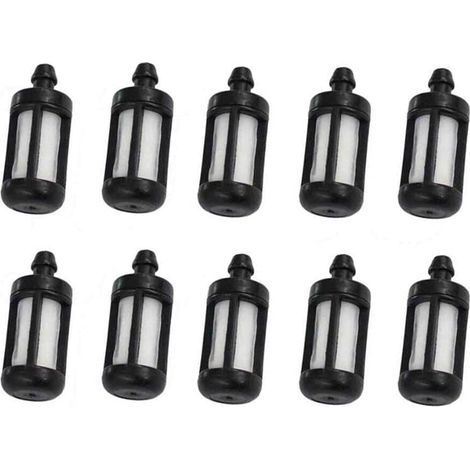 Lot de 10 filtres à essence universels pour débroussailleuse, taille-haie, débroussailleuse Stihl Husqvarna Dolmar Echo
