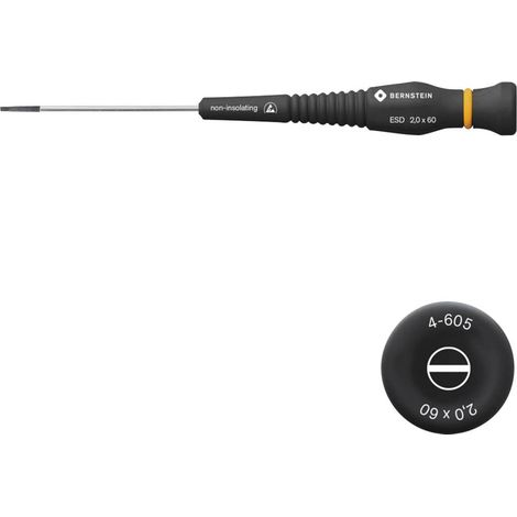 Bernstein Tools for Electronics pour l'électronique et la mécanique de précision Tournevis pour vis à fente Largeur de (1/2)