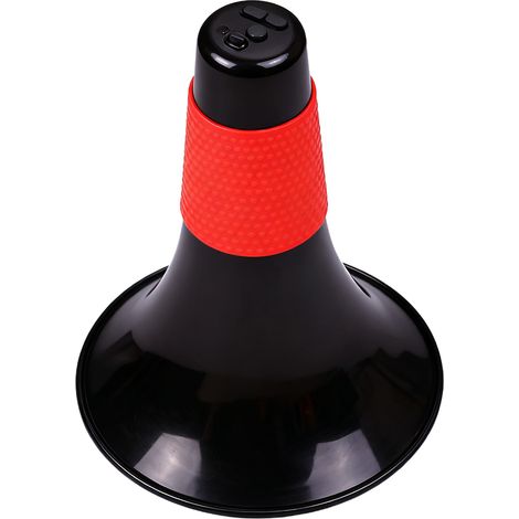 Cône de barrière de Football, support de marqueur en plastique, panier de Football, équipement d'entraînement de patinage (noir + rouge) (1/5)