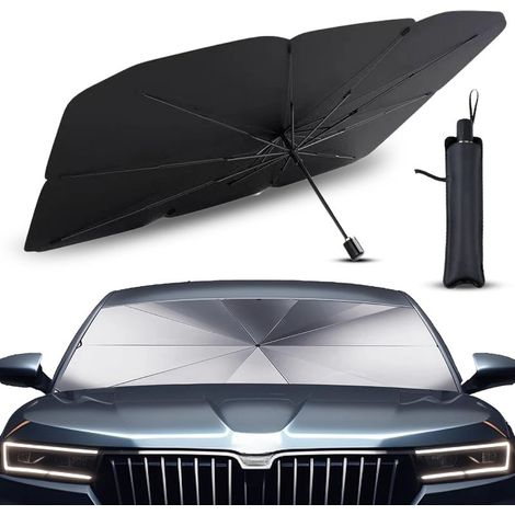 Pare-soleil voiture avant – Protection UV – Adaptable à SUV et camion – Compact et pliable – Revêtement en titane (1/5)