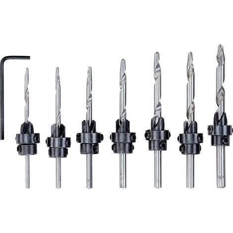 kwb 513190 Jeu de mèches à bois plates 8 pièces 3 mm, 3.5 mm, 4 mm, 4.5 mm, 5 mm, 5.5 mm, 6 mm 8 pc( (1/3)