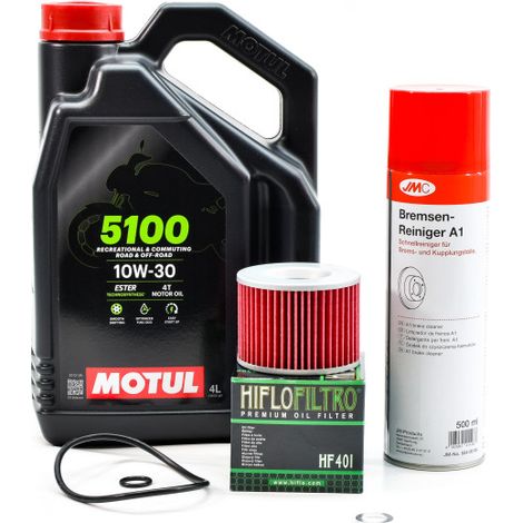 Kit Entretien Vidange Standard pour HONDA CB 750 F Bol D'Or de 1980 à 1982 - MOTUL 5100 10W30 4L