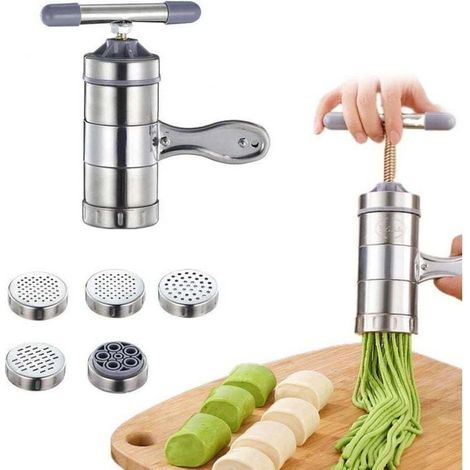 Machine à pâtes, machine à pâtes manuelle en acier inoxydable, machine à pâtes portable, machine à pâtes pour pâtes fraîches, adaptée à la maison ou au restaurant (1/4)