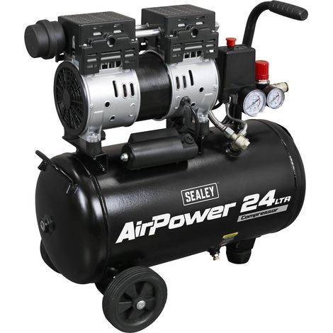 Sealey SAC2400S 24L Low Noise Oil Free Direct Drive Air Compressor 1hp