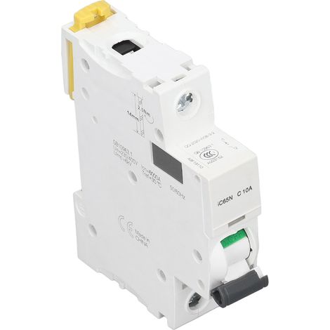 Leitungsschutzschalter (1-polig) mit Fehlerstromschutzschalter für DIN-Schienenmontage, 230 V/400 V, 10 A, IC65N/C10A (1/5)