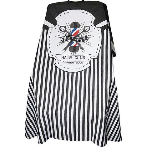cape de coiffure rotative à motif lampe, 160 x 140 cm, tablier de coiffure, accessoires de coiffure (noir et blanc)-160X140CM-White (1/4)