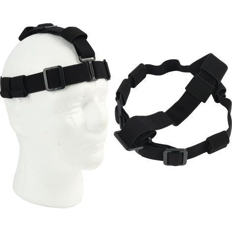 Bandeau pour Lampe Frontale LED, Sangle de Remplacement Réglable, Bandeau Élastique en Nylon pour Activités Extérieures, Camping, Randonnée, Pêche, Lampe de Poche Mains Libres, Noir (1/5)