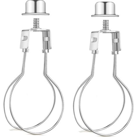 Adaptador de clip para pantalla de lámpara y bombilla, paquete de 2, adaptador de pantalla de lámpara con clip para asegurar pantallas de lámparas.