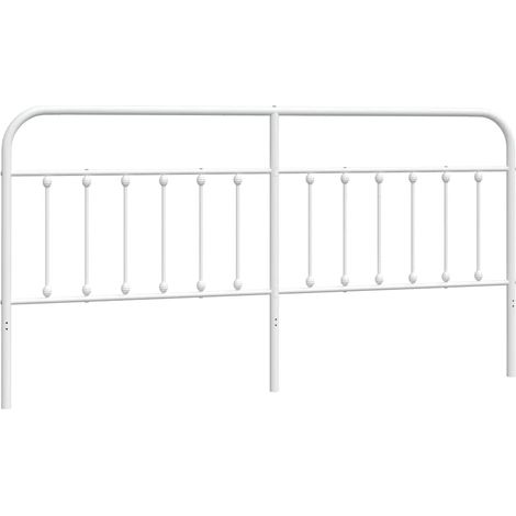 Maison Exclusive - Cabecero de repuesto de metal blanco 200 cm (1/5)