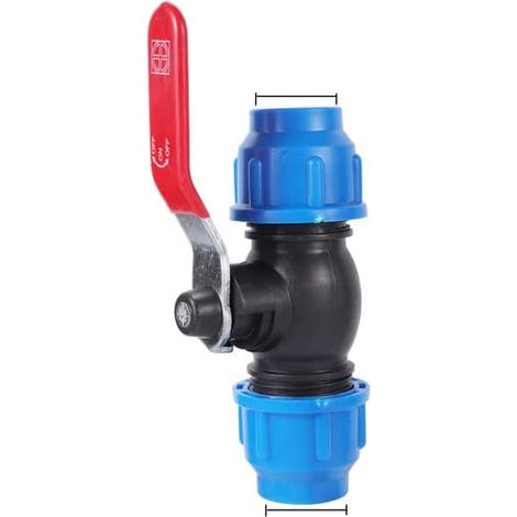 Raccord de Tuyau d'eau en PE Raccords Tuyauterie 20/25/32/40/50mm Tube d'Eau Direct Connecteur Valve Rapide 1 Pc-bleu,32MM - (1/5)