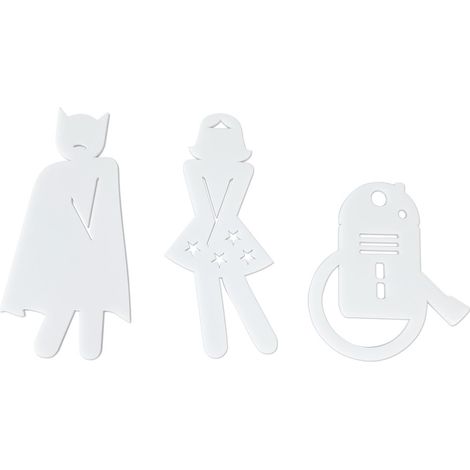 Pictogramme Toilettes Enfants.- Plexi blanc - (1/5)