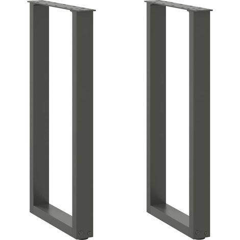 Konsolentischbeine U-Form 2 Stk. Anthrazit 38x(72-73) cm Stahl (1/5)