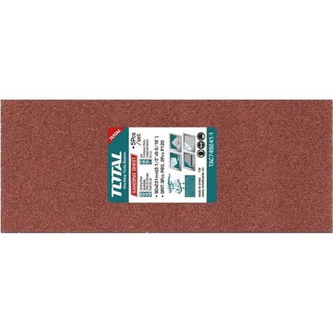 TOTAL - Set 5 Fogli Abrasivi 90231mm - P80/P120 (1/2)