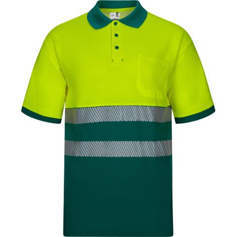 Polo de algodón bicolor de alta visibilidad manga corta Reflatex RS Serie 305523 VELILLA (1/3)
