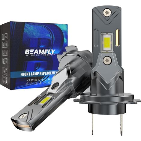 H7 LED Bulbs 20000LM 100W Car Motorcycle Headlight Bulbs Kit 12v for High Beam or Low Beam 1:1 Halogen Size Plug and Play 6500k White Light 2pcs (1/5)