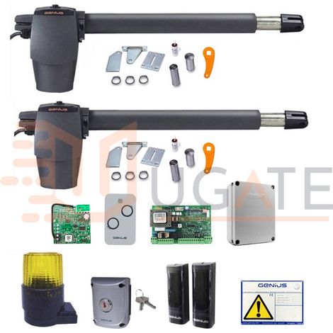 GENIUS Kit FAAC Swing Gate Automation G-BAT 51701281 G-FLASH 868 230V 3M (1/5)