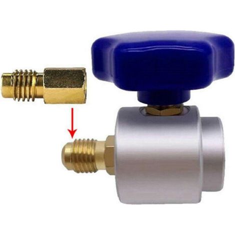 Robinet auto-obturant pour canette de R134A, vanne femelle 1/4 SAE 1/2 ACME, distributeur de réfrigérant g3 FK-FFY (1/4)
