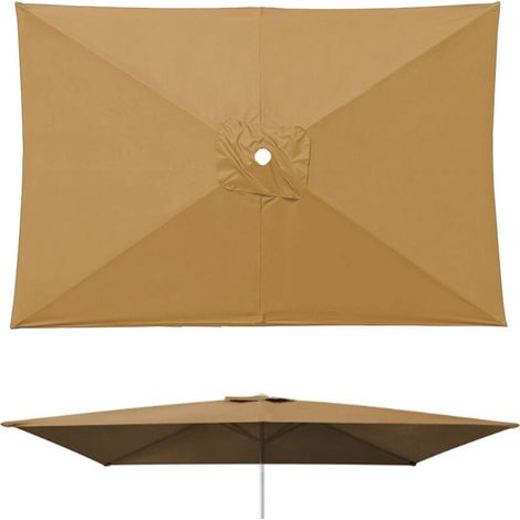 Toile de rechange pour parasol 2 x 3 m, résistante aux UV et imperméable, pour terrasses et balcons, tissu uniquement (1/5)