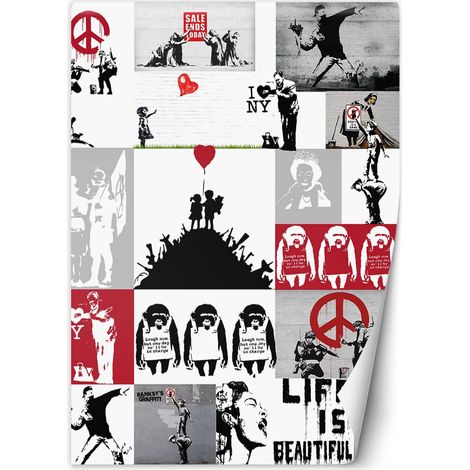 Fototapete Banksy-Kunstwerk 150x210 cm