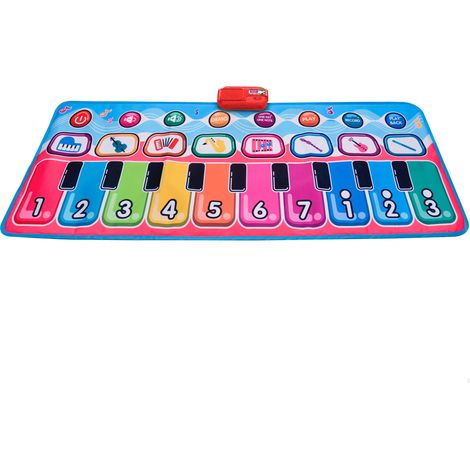 Color Baby BONTEMPI 46943 - Tappeto Musicale Multicolore interattivo 10 Tasti/Pianoforte Tappeto Bambini, Pianoforte per Bambini/Tappeto Musicale, Tappeto Bambino (1/5)