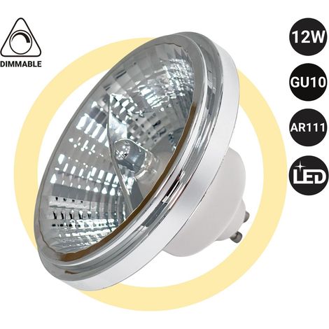 Lampe LED Dimmable - AR111 GU10 - 12W - 975lm - Blanc Chaud