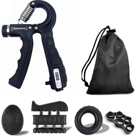 Kit d'entraînement ajustable pour renforcer les doigts et les avant-bras - améliorez votre force et votre flexibilité grâce à des poignées de résistance (1/5)