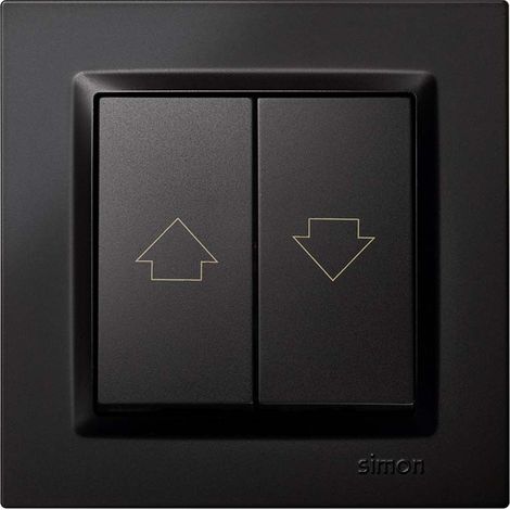 Pulsador persianas simon s10 negro (1/3)